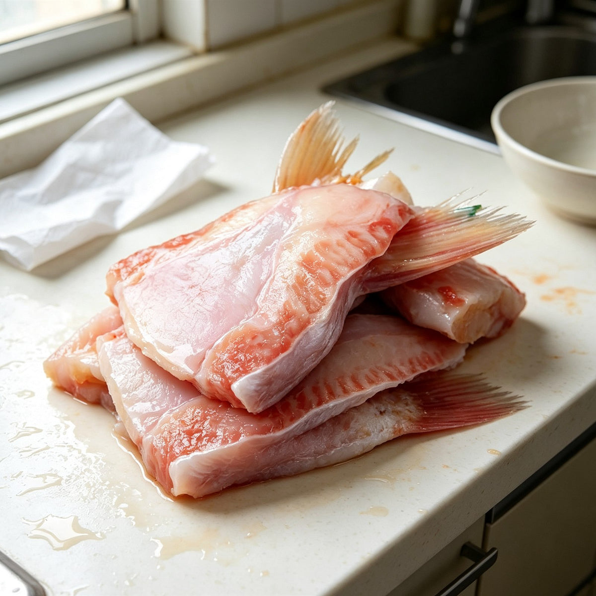 Fresh Premium Basa Fish Fins